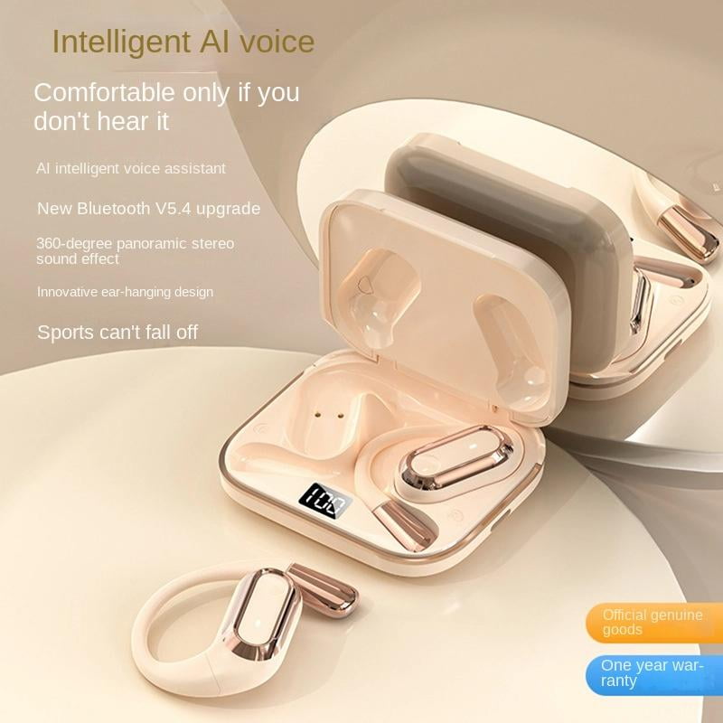 PhoneBits Over The Ear Earbuds | Bluetooth Earphones, Wireless Headphones with LED Display, Wireless Earbuds