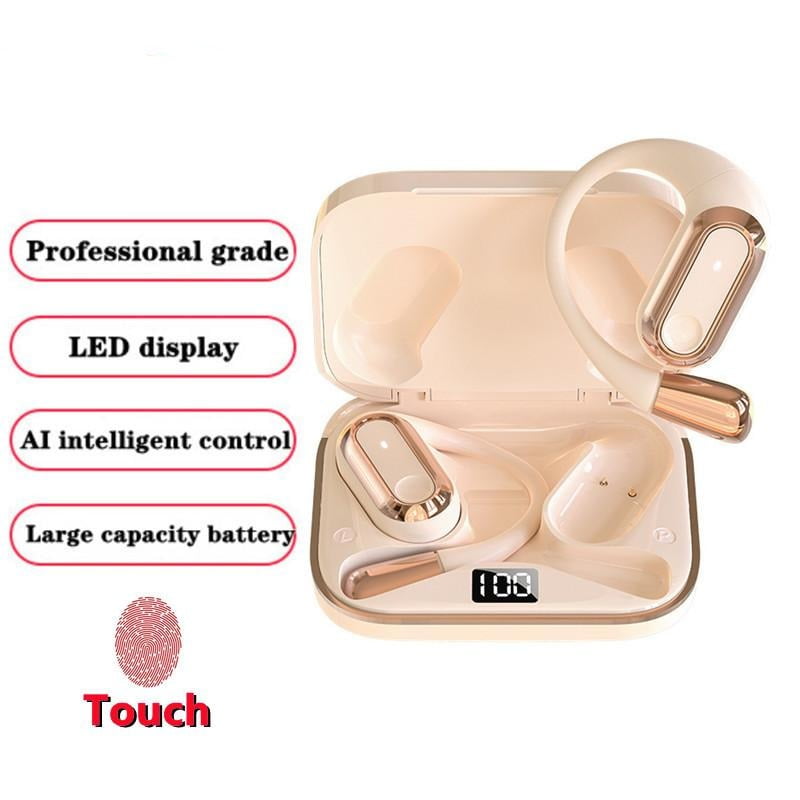 PhoneBits Over The Ear Earbuds | Bluetooth Earphones, Wireless Headphones with LED Display, Wireless Earbuds