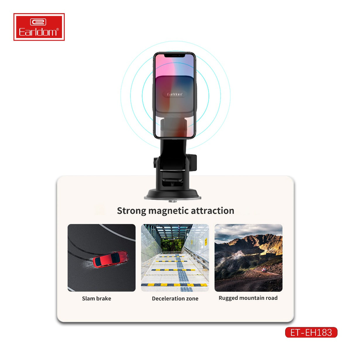EARLDOM Magnetic Dashboard Car Mount Holder, Car Phone Mount, Phone Holder Dashboard Mount