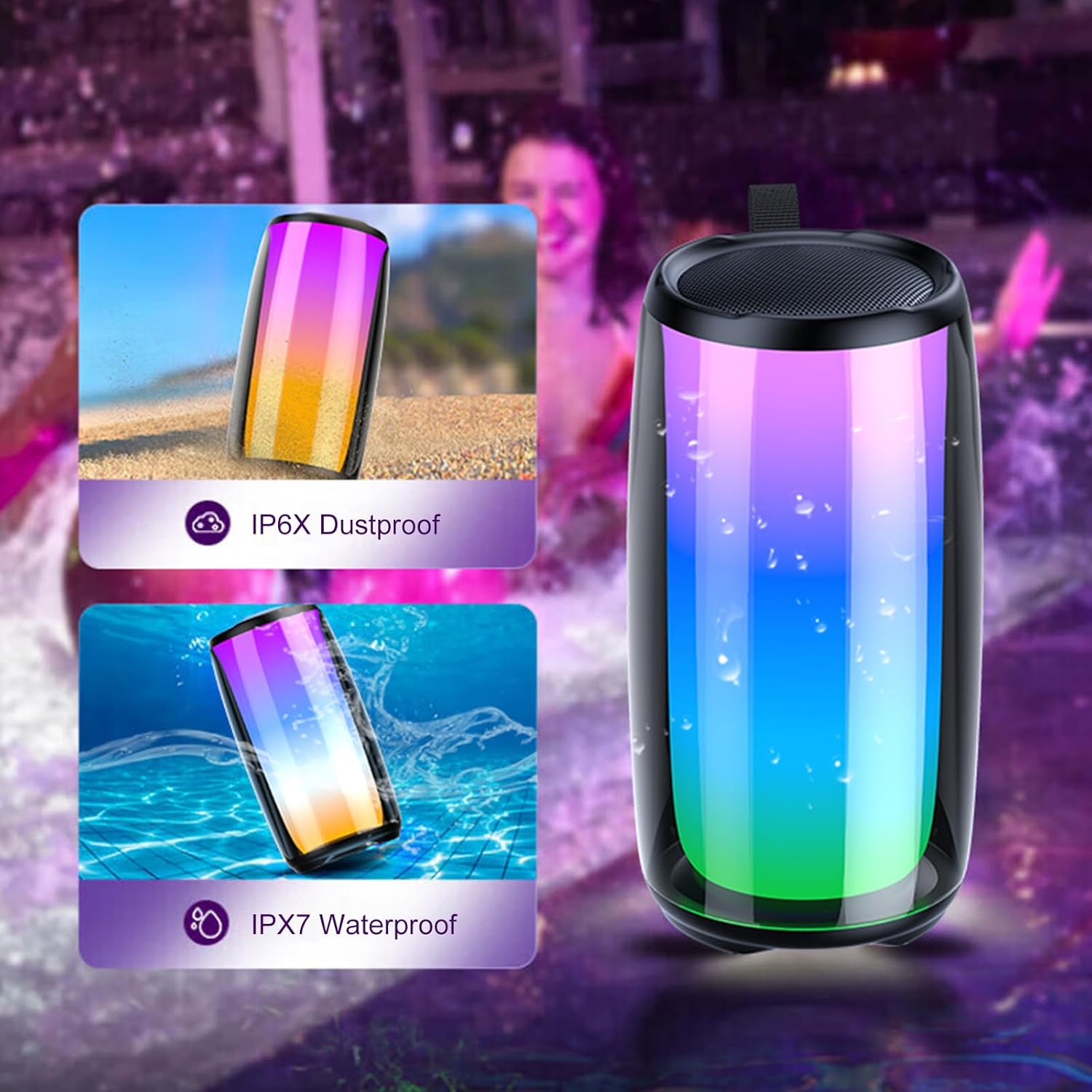 10W Vibrant Colour Wireless Portabl Speaker