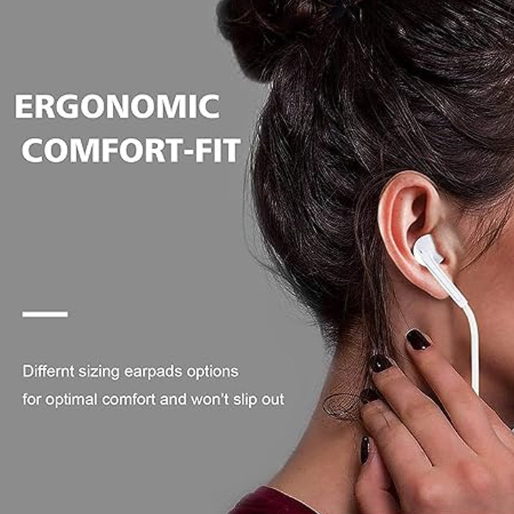 PhoneBits Smart Wired Earphone with Mic, AUX Wired Music Earphones, Noise Isolating Handsfree