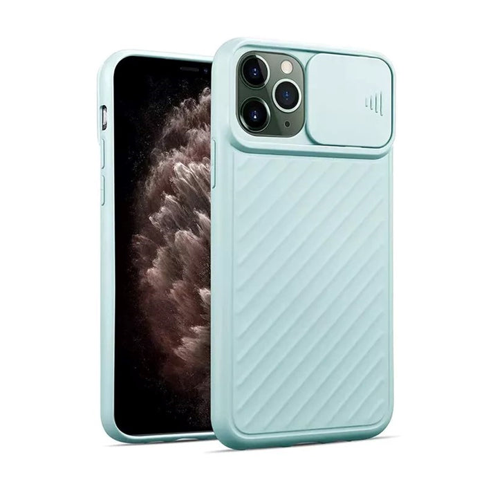 PhoneBits Ultra-Slim Soft TPU Silicone iPhone Case with Camera Slide Cover, Shockproof Phone Case Compatible with iPhone, Ultra Protective Mobile Phone Case for iPhone, iPhone Back Case Cover