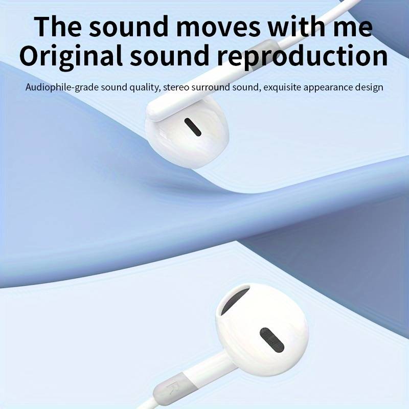 Budi Wired Earphones with Mic, Type C wired In Ear Earphones, Noise Cancelling Earphones