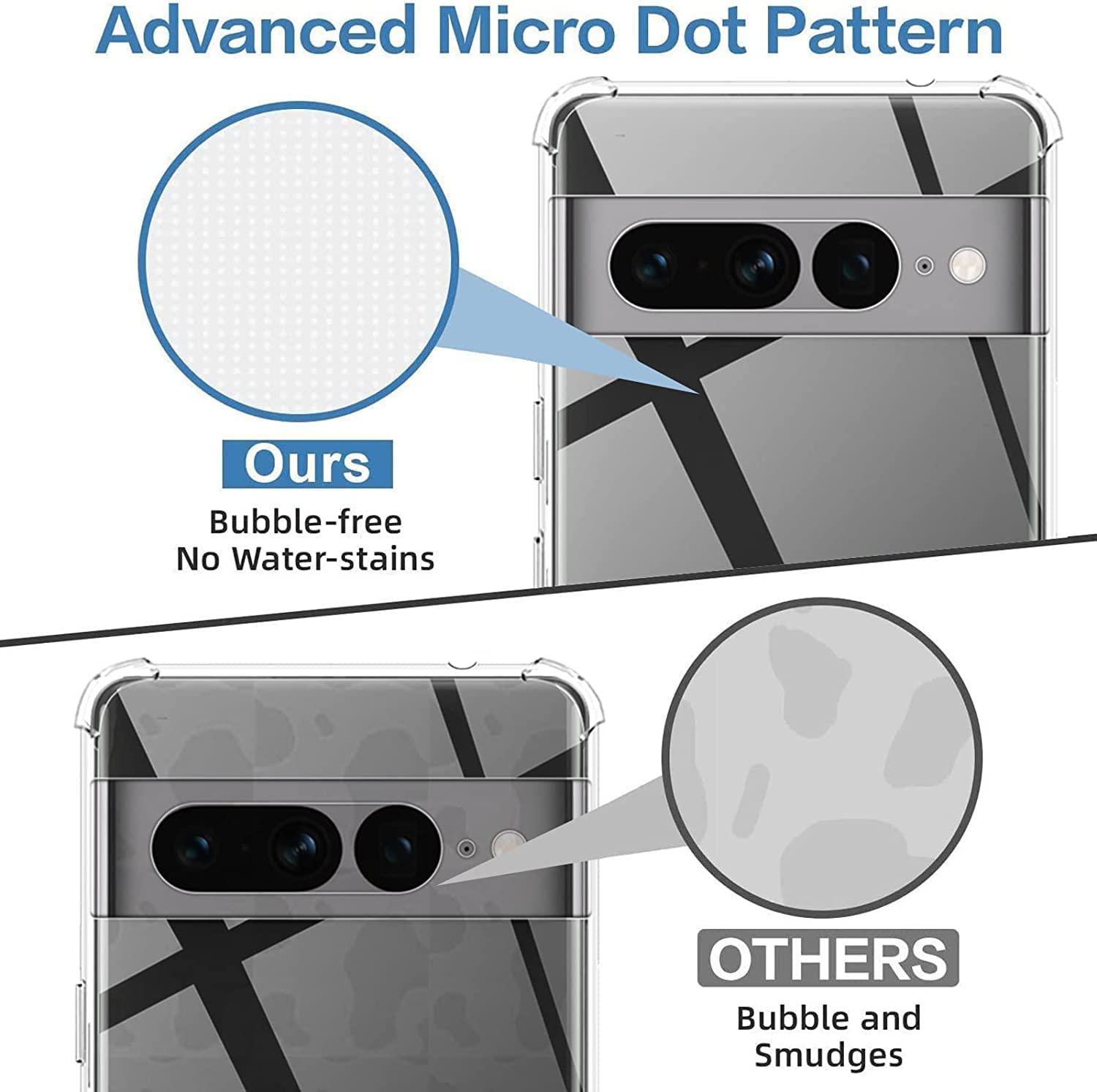 PhoneBits Slim Crystal Clear Case for Google Pixel, Armor Shockproof Google Pixel Case Compatible with Wireless Chargers, Transparent Magnetic Mobile Phone Case, Back Clear Case Cover