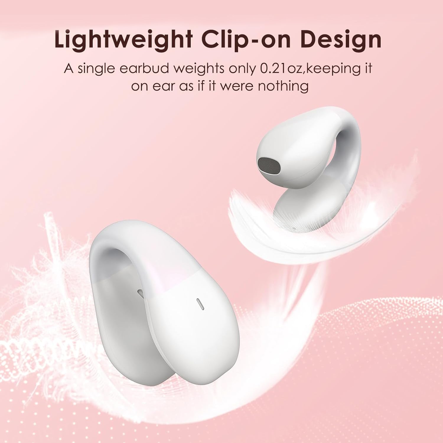 Remax Wireless Bluetooth HD Audio Open-Ear Clip-On Earbuds with Built-In Mic