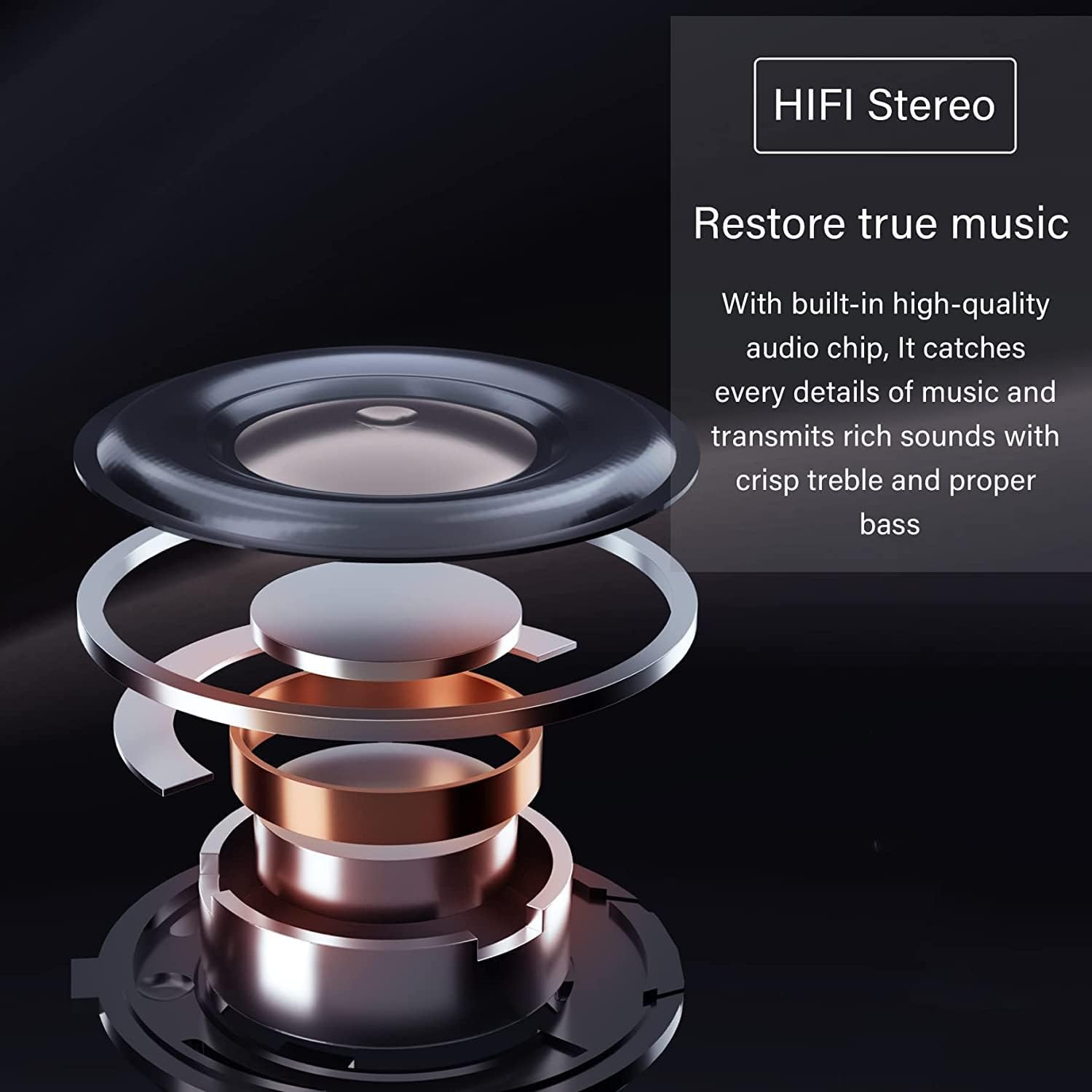 Budi True Wireless Earbuds, Bluetooth Earphones