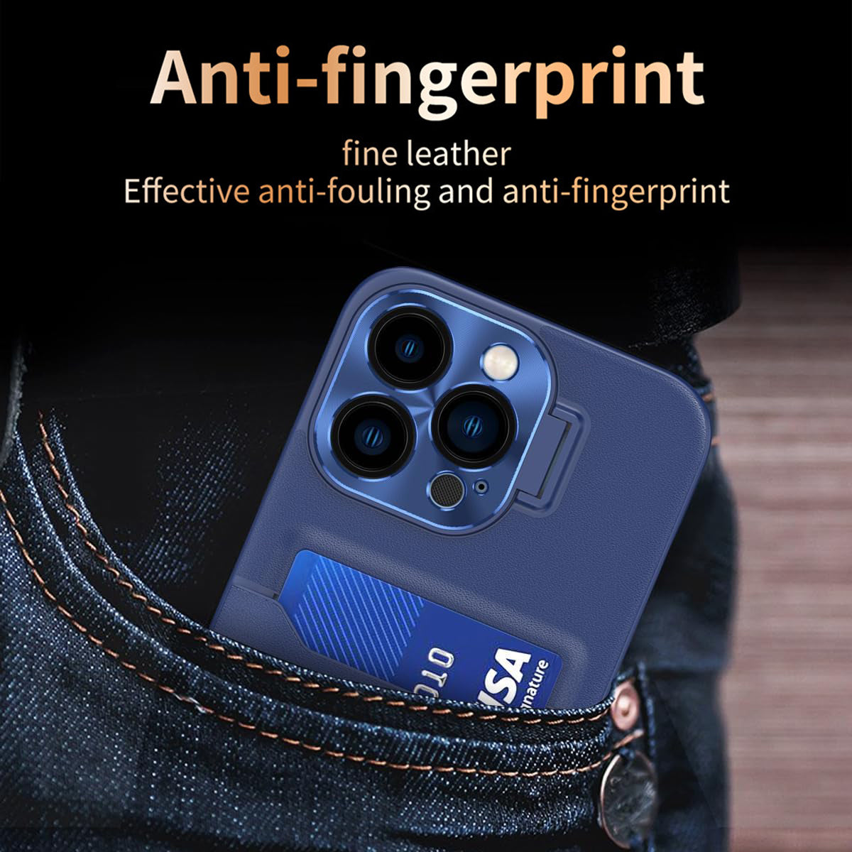 PhoneBits Ultra Protective Leather Wallet Case for iPhone with Card Holder & Kickstand Camera Lens Protector, Shockproof iPhone Case, Mobile Phone Wallet Back Case Cover Compatible with iPhone