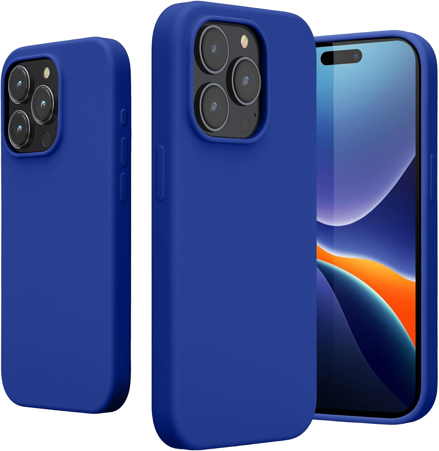 PhoneBits Ultra-Slim Matte Silicone iPhone Case, Protective Shockproof Case for iPhone Compatible with Wireless Charging, Magnetic Mobile Phone Back Case Cover - iPhone 15 Series