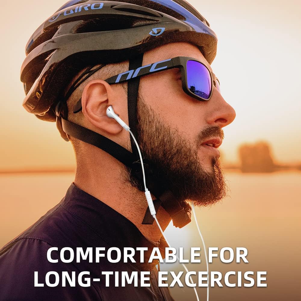 PhoneBits Latest Wired Earphones, In Ear Noise Cancelling Earphones with Mic, Wired Earphones for iPhone