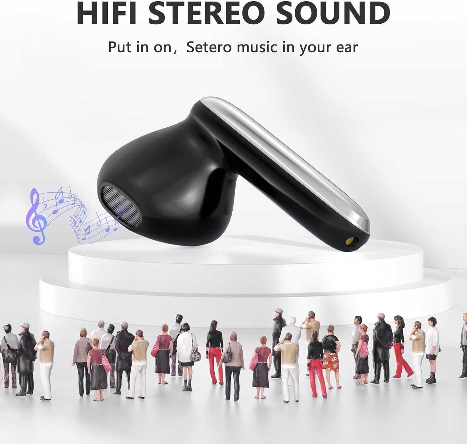 Earldom True Wireless Earbuds, Wireless Earbuds with Battery Display