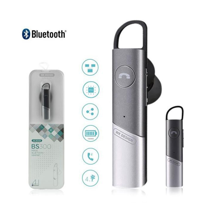 PhoneBits Bluetooth Earphone, Wireless Bluetooth Earpiece, Single Earhook