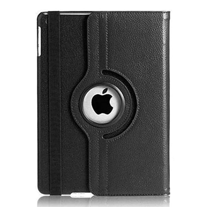 Leather Rotating Stand Cover for iPad, Swivel Cover-Black