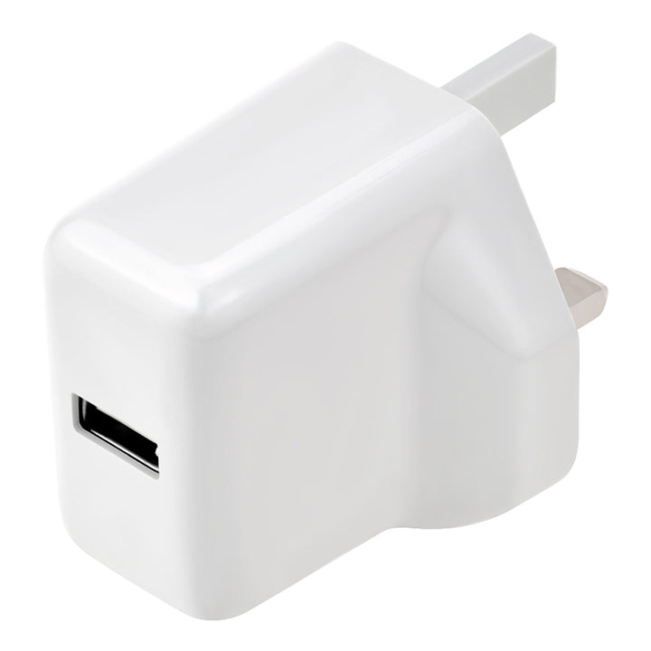 USB A Power Adapter, UK 3 Pin Mains Wall USB Charging Plug, USB Wall Charger, Power Adapter