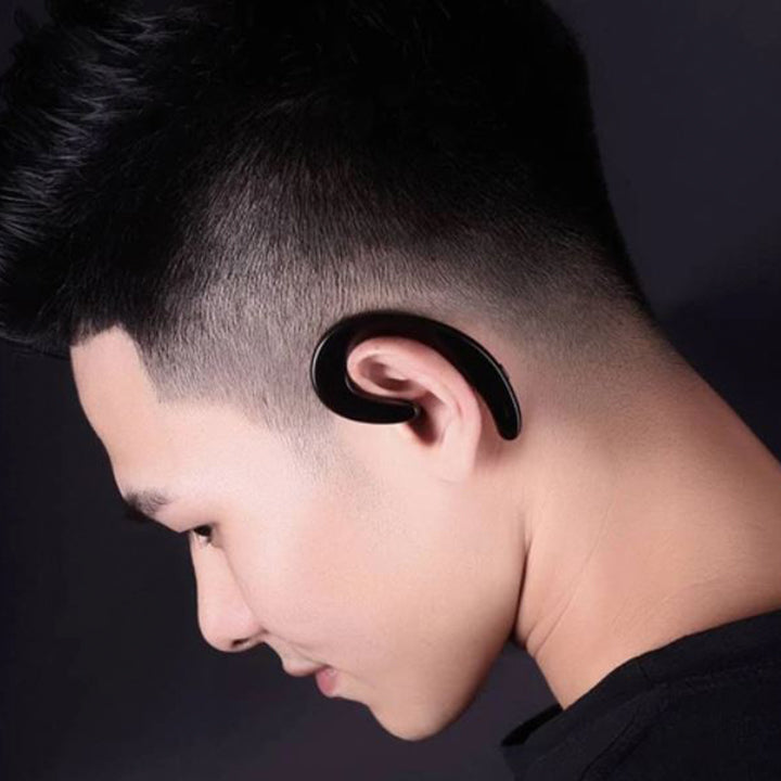 Remax On Ear Wireless Bluetooth Headphone Headset, Single Earhook Noise Cancelling Earbud, Open Ear Bluetooth Earpiece with Mic, Wireless Waterproof Sports Single Ear bud, Gaming Headset, Gym Wireless Earphone