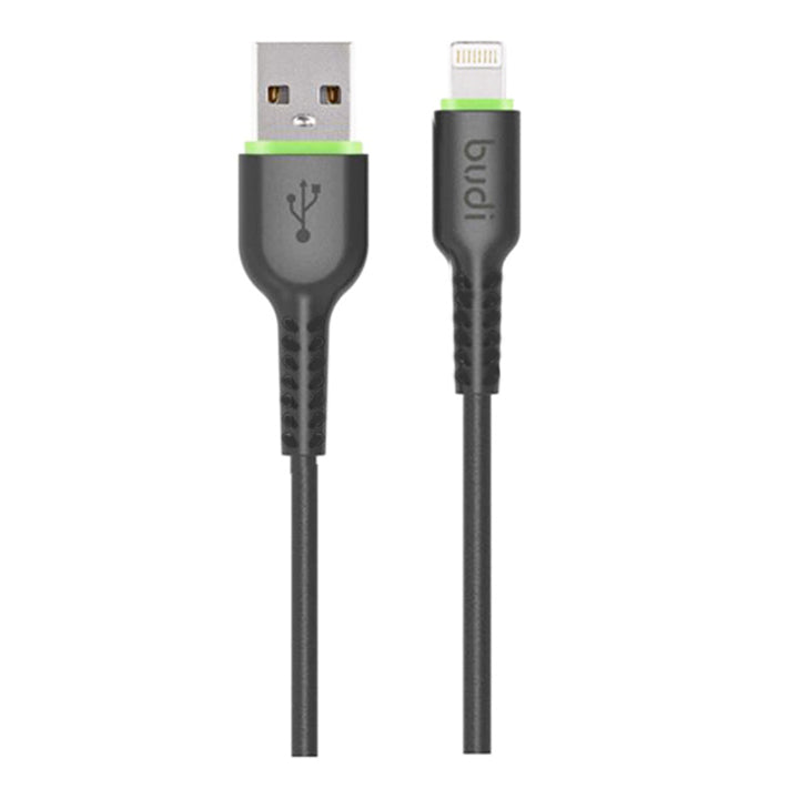 Budi USB to Lightning Charger Cable, Lightning Phone Charging & Data Cable, USB to iPhone Charging Adapter Cable, Fast USB to Lightning Charger Cord & Data Sync Cable for iPhone