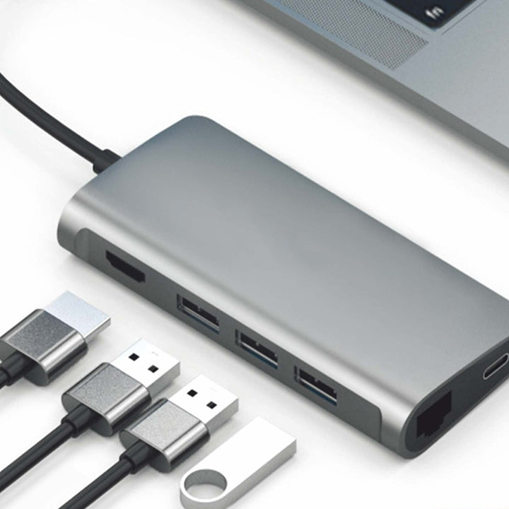 PhoneBits USB C Multifunction Hub, USB C Multiport Hub, USB C Hub
