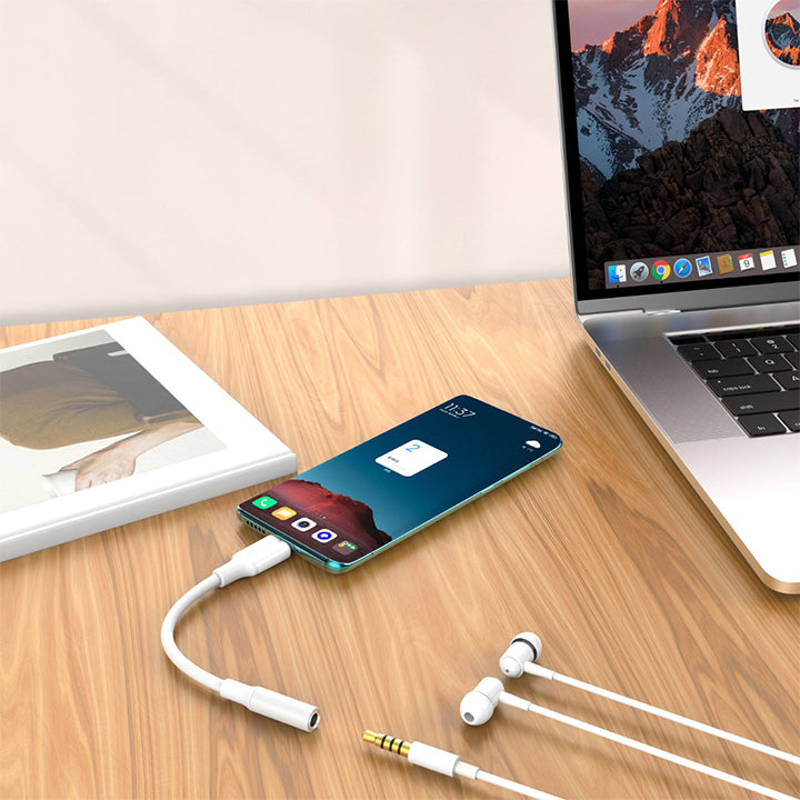 PhoneBits USB C to 3.5mm Headphone Jack Adapter, 3.5mm Jack Silicon Adapter