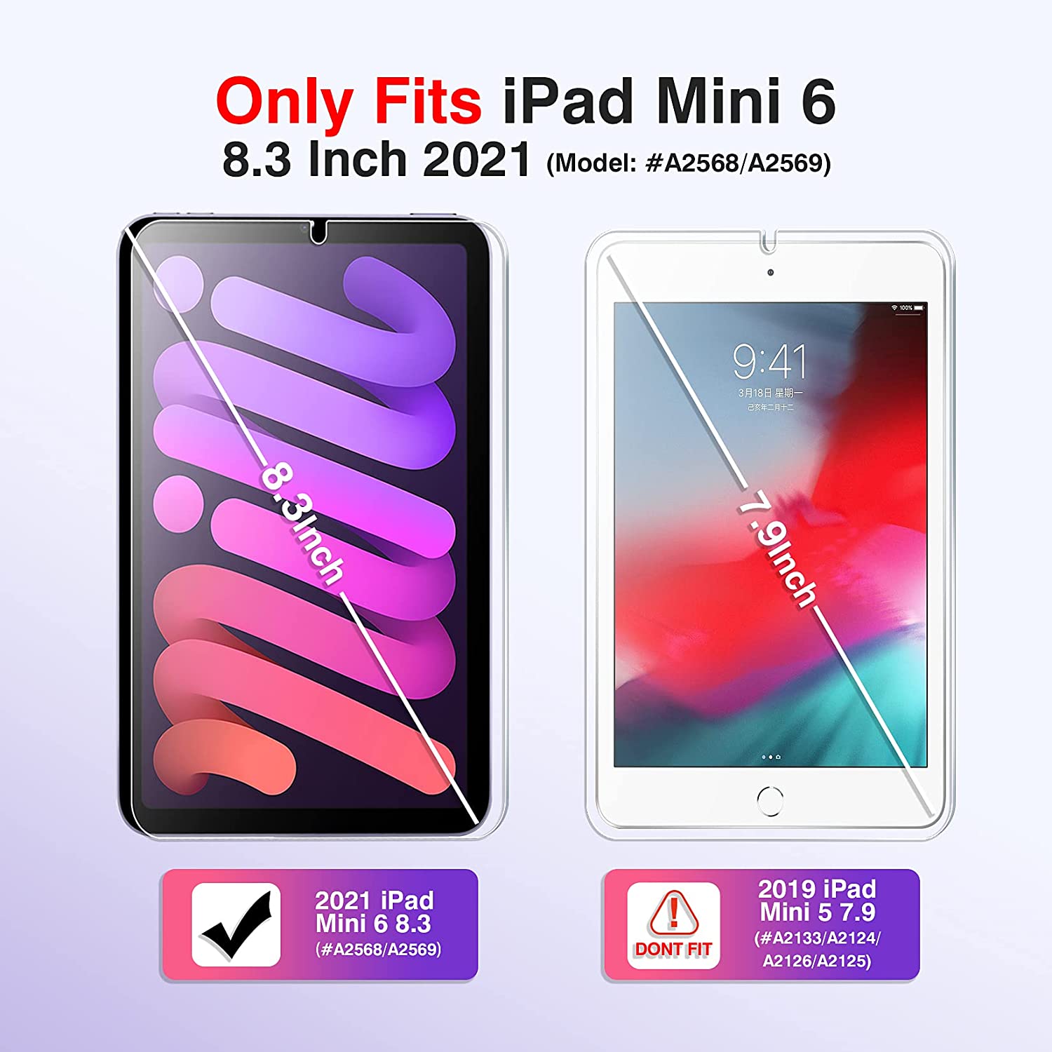PhoneBits Tempered Glass for iPad Mini 6