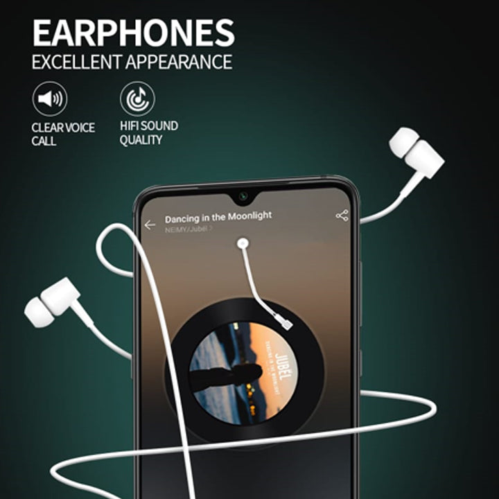 PhoneBits Latest In Ear AUX Wired Earphones, Stereo Bass Music Earphones with Mic, Noise Cancelling Wired Handsfree