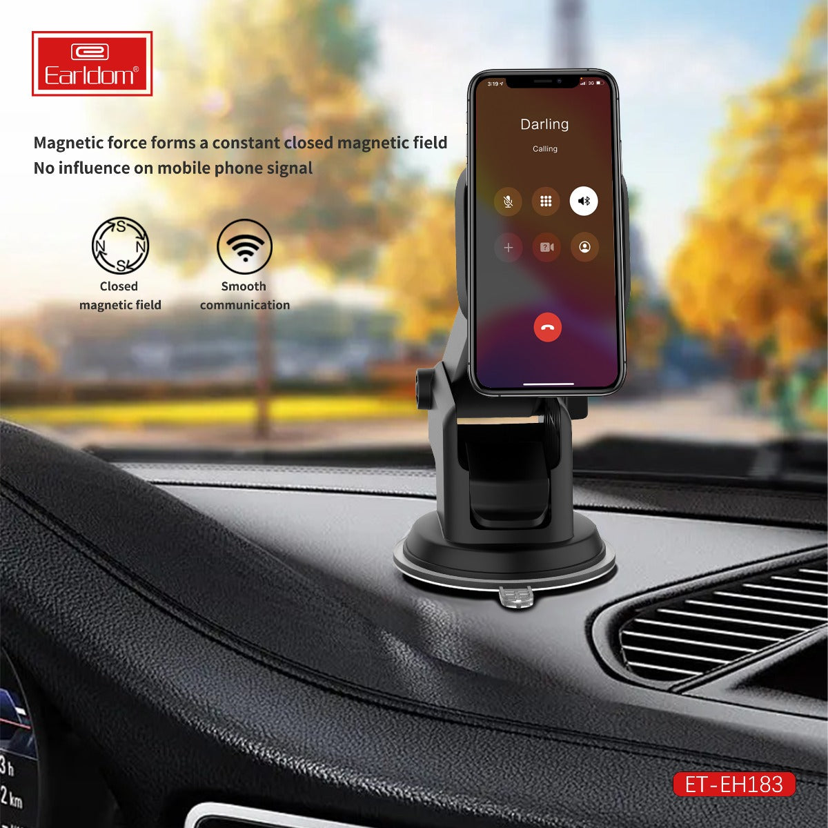 EARLDOM Magnetic Dashboard Car Mount Holder, Car Phone Mount, Phone Holder Dashboard Mount