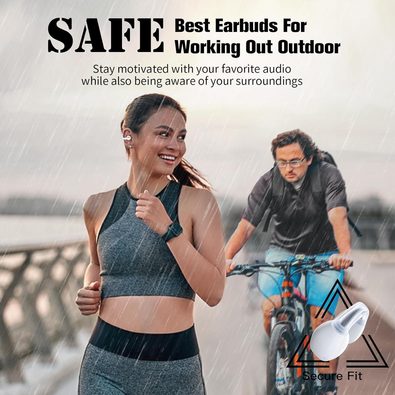 Remax Wireless Bluetooth HD Audio Open-Ear Clip-On Earbuds with Built-In Mic