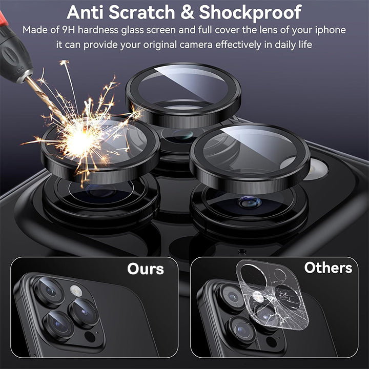 Camera Lens  Protector High Definition Anti-Scratch Metal Ring For iPhone