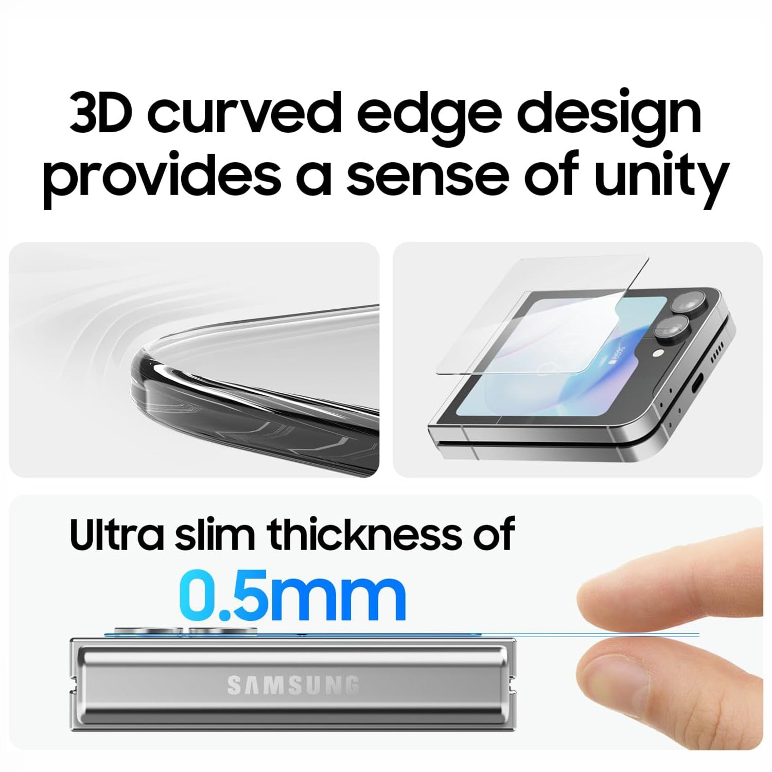 PhoneBits HD Tempered Glass for Samsung Galaxy Z Series