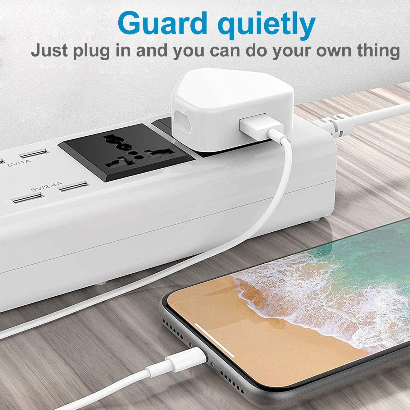Budi USB Phone Charger Adapter, 5W Single USB-A Port Power Charger Plug, 3 Pin Fast Charging Charger Adapter, USB-A Wall Charger Plug, USB-A Power Wall Adapter Fast Charger