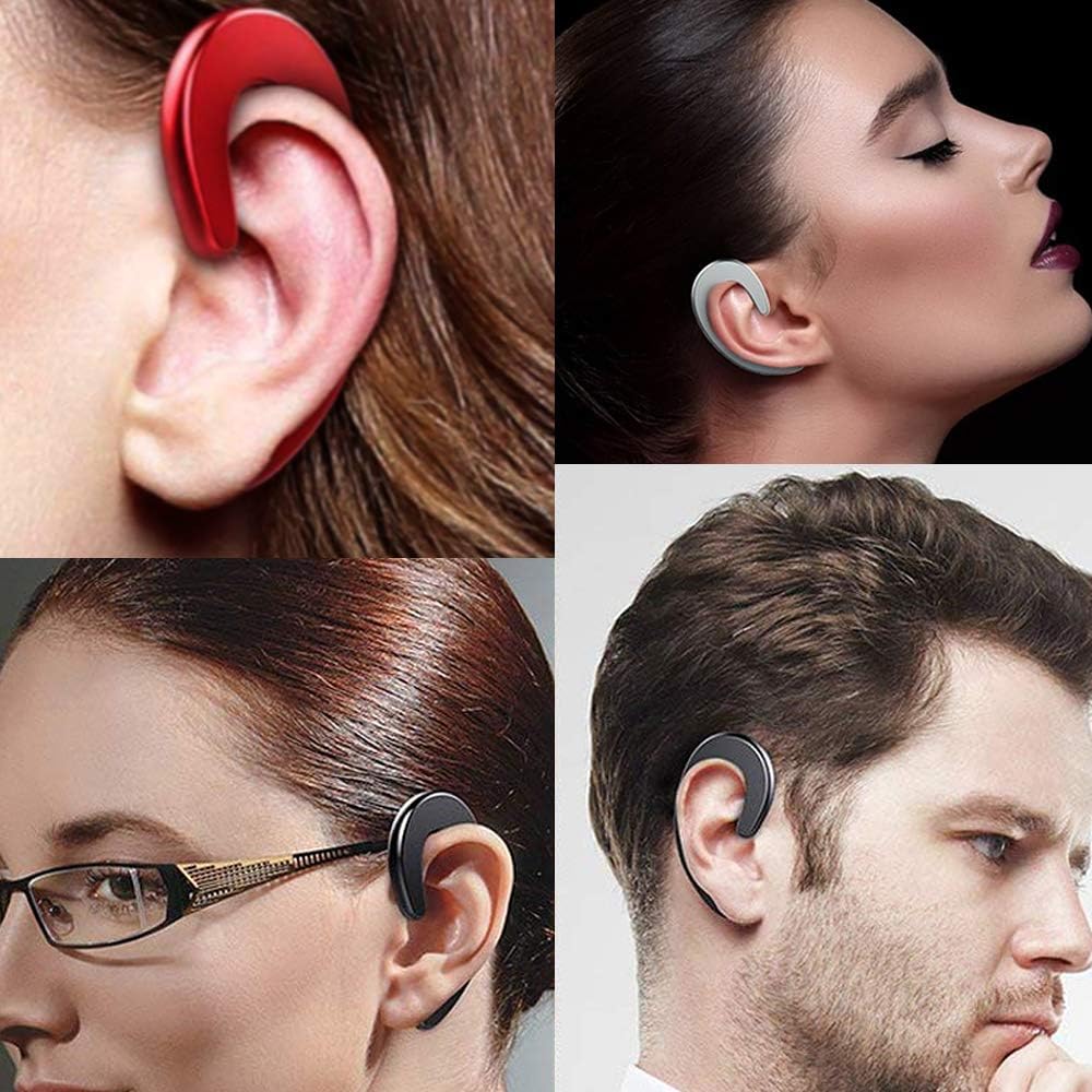 Remax On Ear Wireless Bluetooth Headphone Headset, Single Earhook Noise Cancelling Earbud, Open Ear Bluetooth Earpiece with Mic, Wireless Waterproof Sports Single Ear bud, Gaming Headset, Gym Wireless Earphone