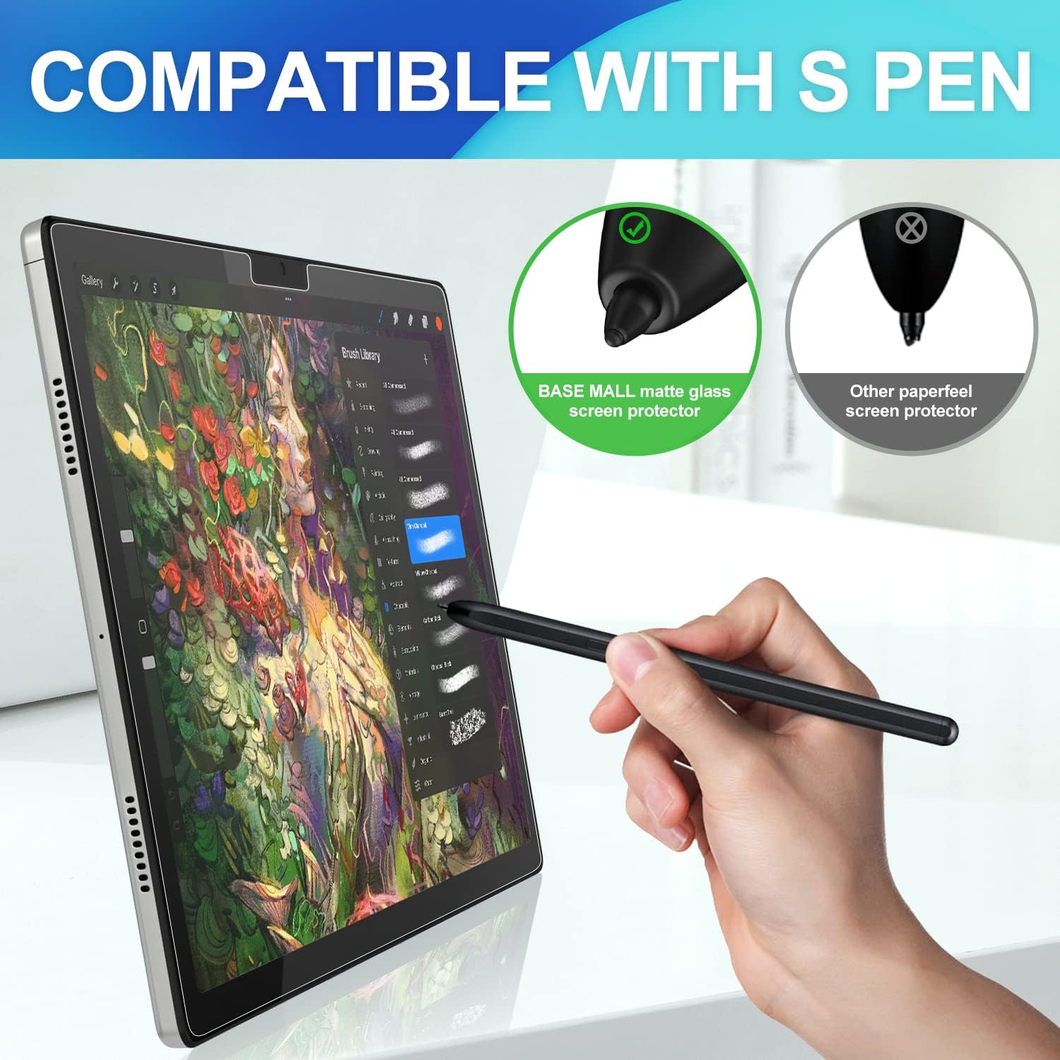 PhoneBits Tempered Glass for Galaxy Tab A8 10.5