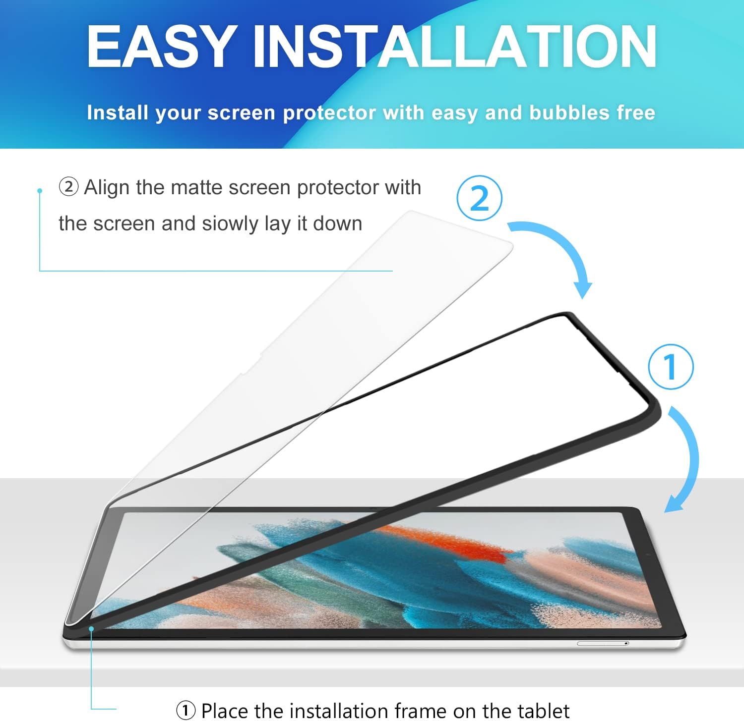 PhoneBits Tempered Glass for Galaxy Tab A8 10.5