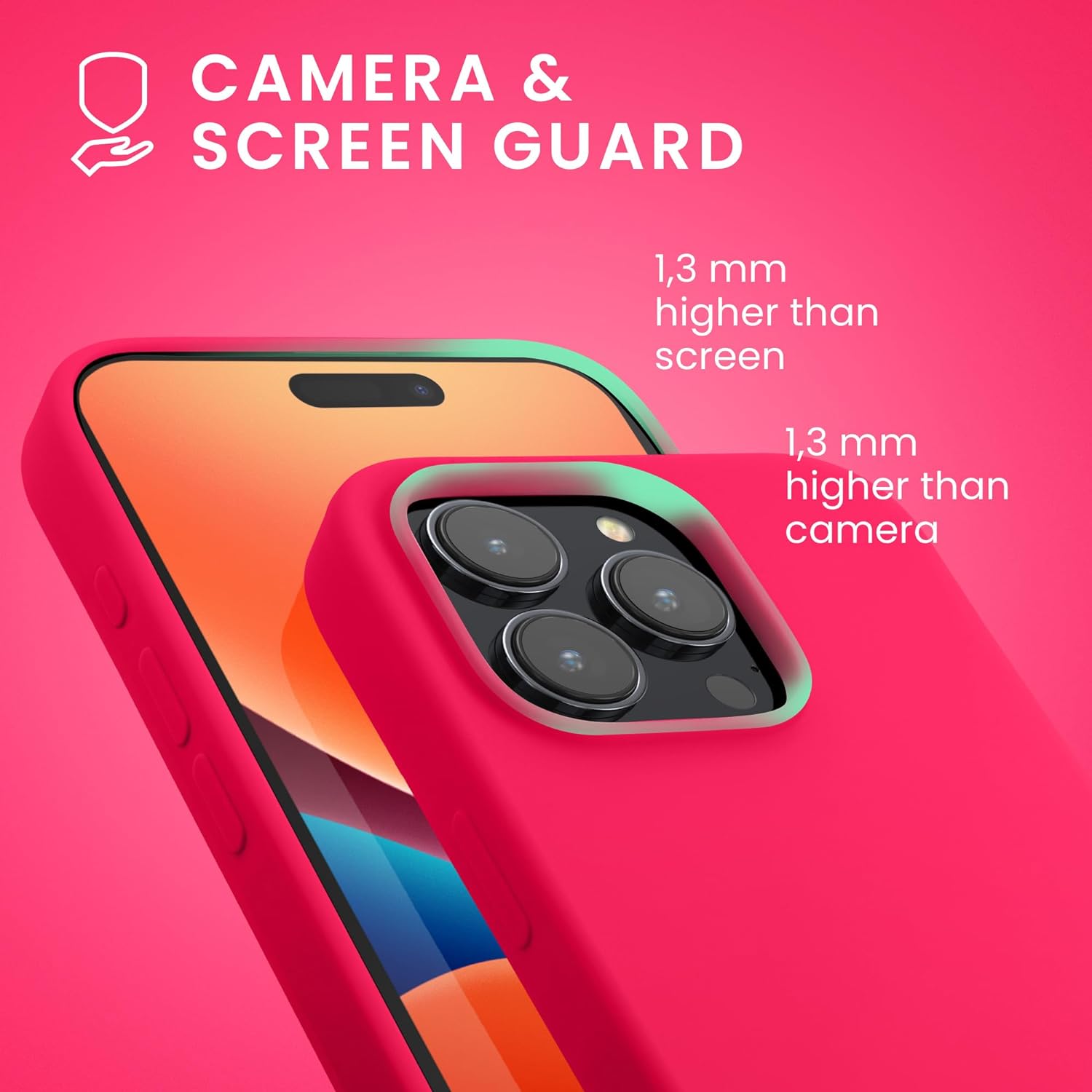 PhoneBits Ultra-Slim Matte Silicone iPhone Case, Protective Shockproof Case for iPhone Compatible with Wireless Charging, Magnetic Mobile Phone Back Case Cover - iPhone 16 Series