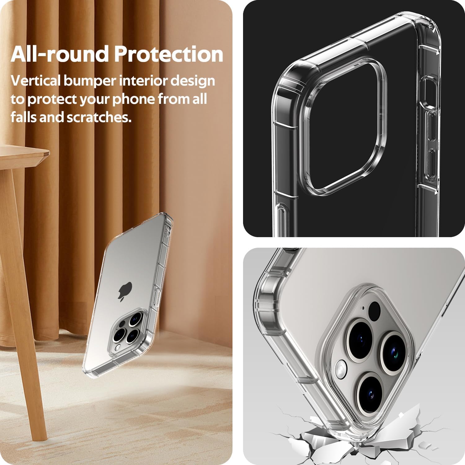 PhoneBits Ultra-Slim Crystal Clear Silicone Case for Samsung Z Series, Clear Shockproof Transparent Samsung Z Series Case Compatible with Wireless Chargers, Magnetic Mobile Phone Case, Soft Back Clear Case Cover