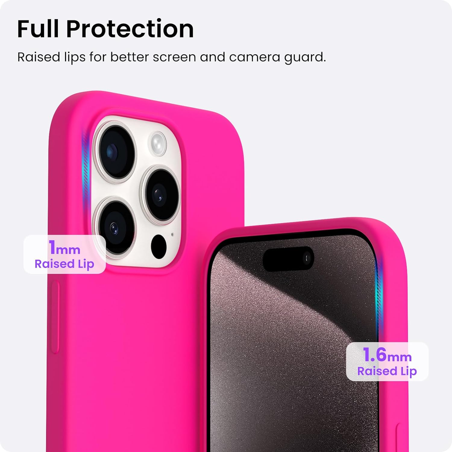 PhoneBits Ultra-Slim Liquid Silicone iPhone Case, Protective Shockproof iPhone Case Compatible with Wireless Charging, Magnetic Mobile Phone Back Case Cover