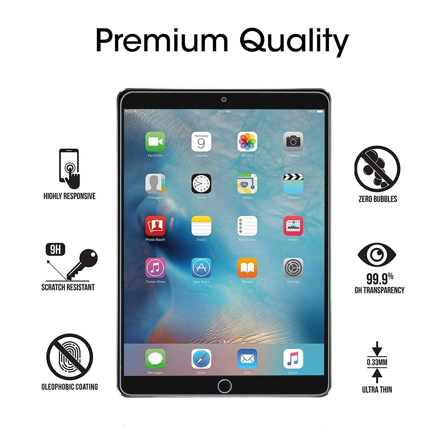 PhoneBits Tempered Glass for iPad Mini 2/3