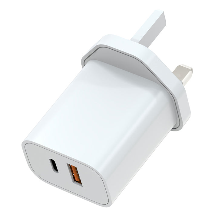 Dual USB C & USB A Power Adapter, USB C Charger Plug Fast Charge