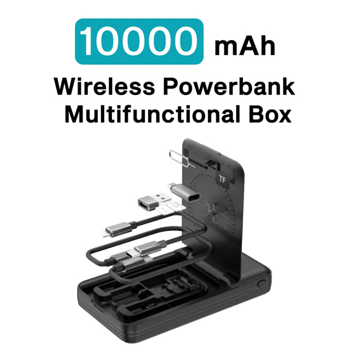 Budi Portable Power Bank 10000mAh, Portable Charger MagSafe Power Bank, Dual USB/ Wireless Power Bank with Multi Functional Box & Flash Light, PD Fast Charging Magnetic Power Bank for iPhone/ Smartphone