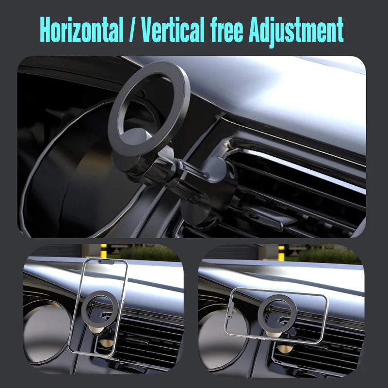 Budi Universal Magnetic Car Holder with Rotary Hook, In Car Phone Holder
