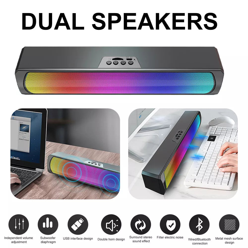 RGB Light Deep Bass Wireless Portable Speaker