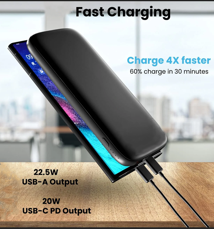 Budi Octopus Portable Power Bank 10000mAh, Portable Charger MagSafe Power Bank, Dual USB/Wireless Power Bank with Folding Holder, PD Fast Charging Magnetic Power Bank for iPhone/Smartphone