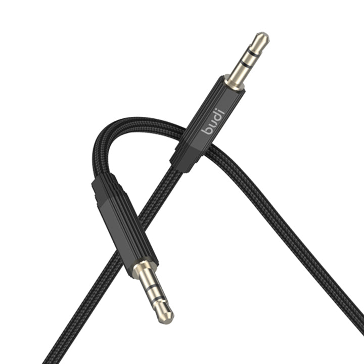 Budi Aux to Aux Cable for Mobile Phone, Fast Charging 3.5mm to 3.5mm Aux Cable, Aux to Aux Audio Cable, Male to Male 3.5mm Audio Jack, Aux Cord for Speakers, Smartphone, Headphones & More