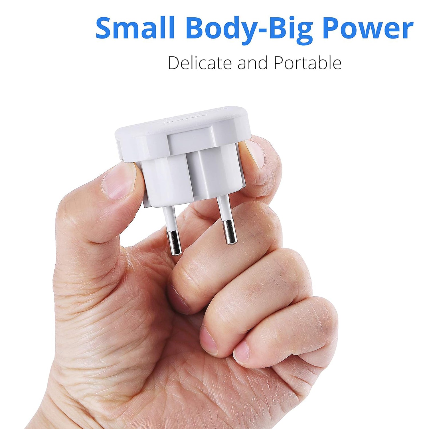 PhoneBits 3 PIN to 2 Pin Travel Adaptor, UK to EU Travel Converter, Travel Adaptor