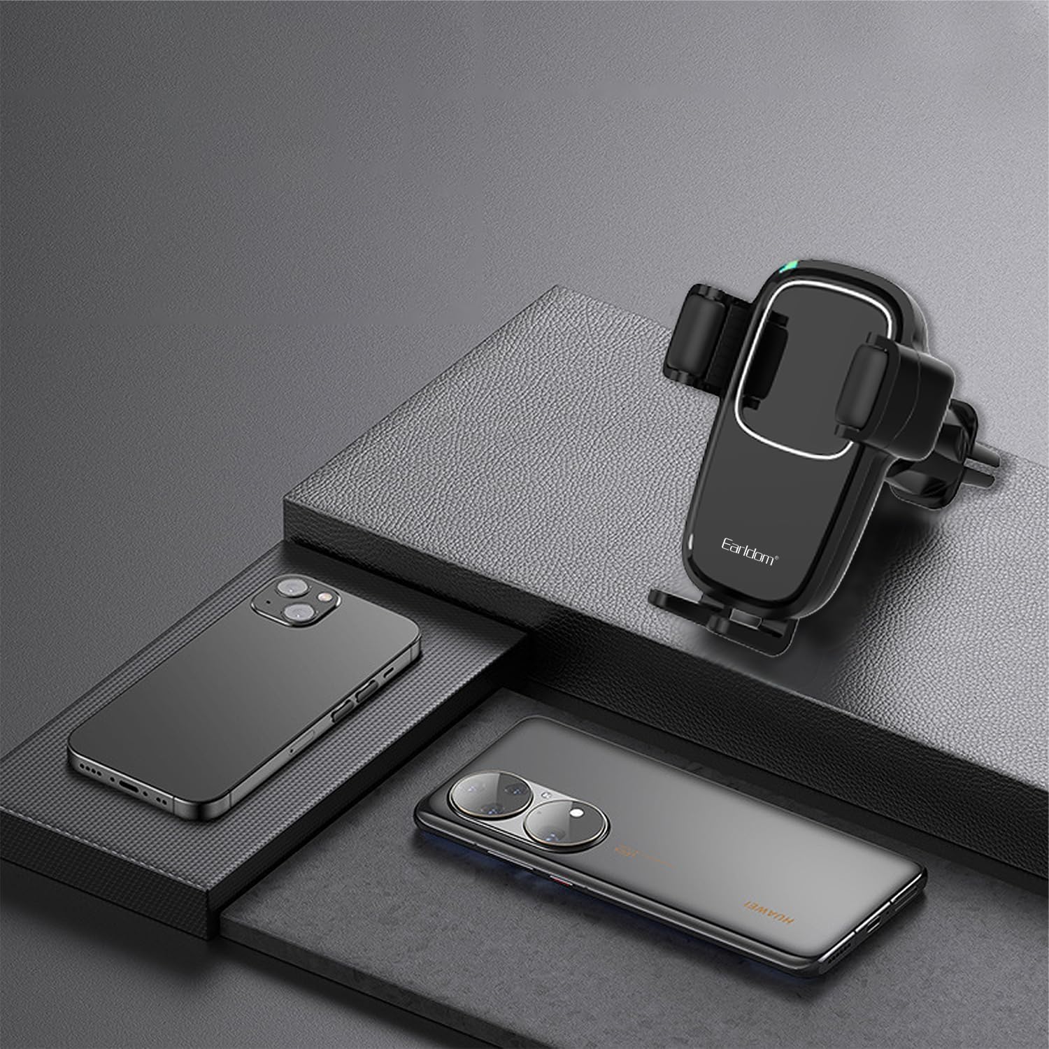 Earldom Latest Magnetic In-Car Wireless 15W Charger and Auto-Grip Phone Holder with Bracket