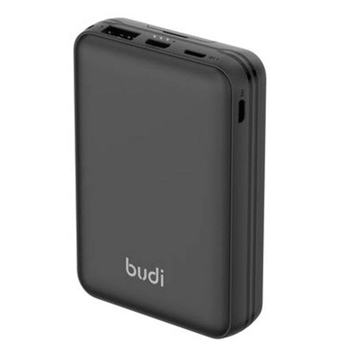 Budi Portable Power Bank 5000mAh, Portable Charger Power Bank with Folding Multi-Functional Box, Fast Charging Power Bank with 3 Ports (Lightning, Type-C, Micro USB) for iPhone/Smartphone
