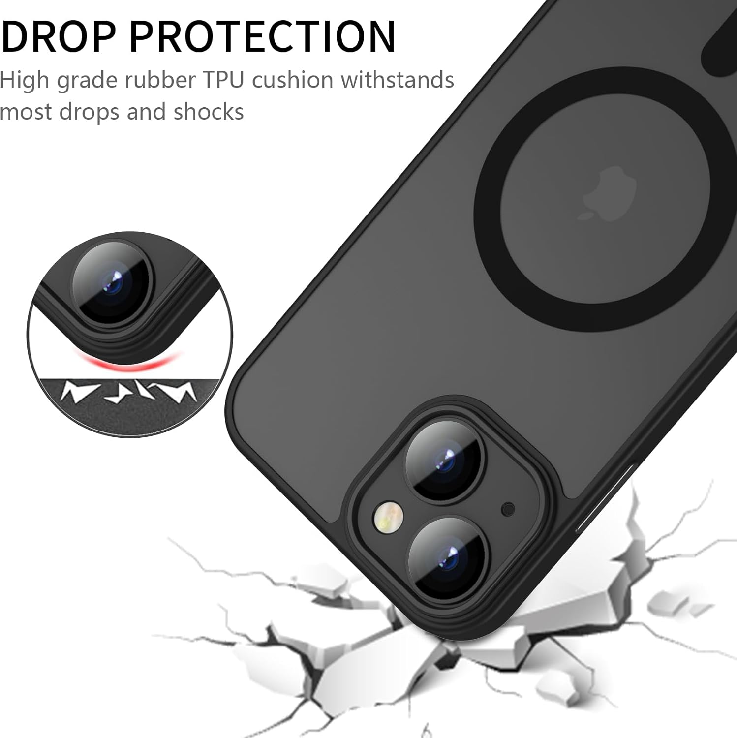 Qi-Compatible TPU Frame Case For iPhone