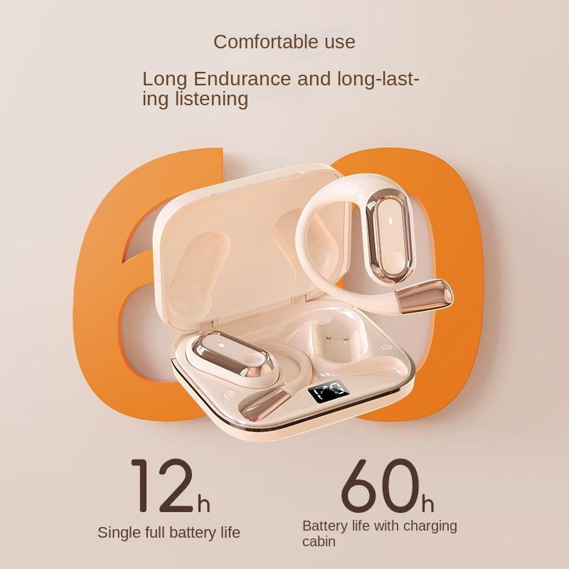 PhoneBits Over The Ear Earbuds | Bluetooth Earphones, Wireless Headphones with LED Display, Wireless Earbuds