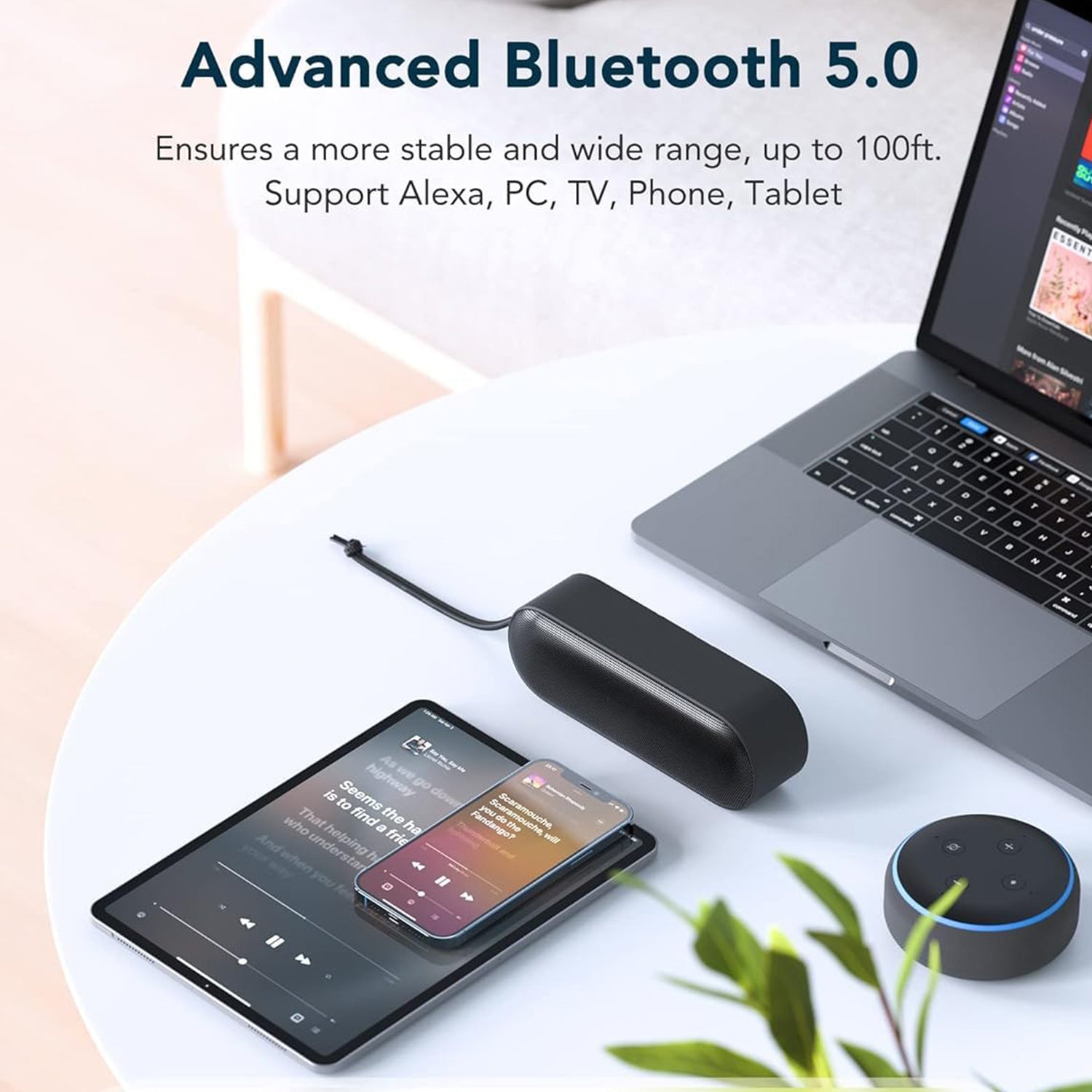 Portable Wireless Speaker Long-life Built-In Rechargeable Battery