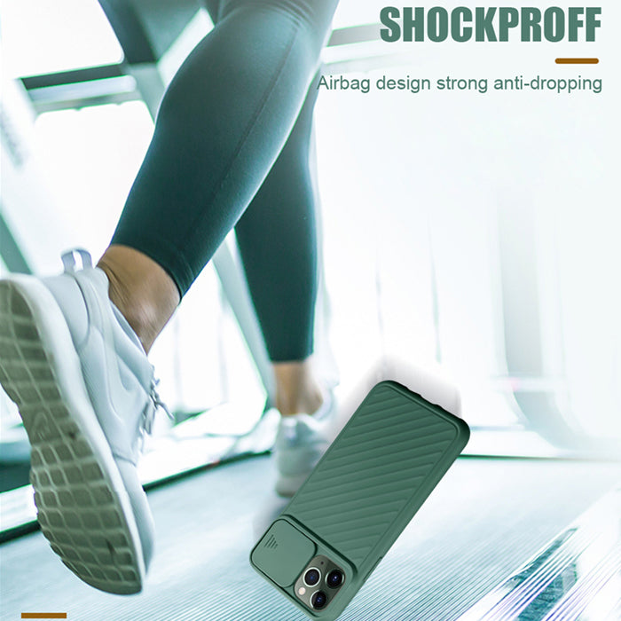 PhoneBits Ultra-Slim Soft TPU Silicone iPhone Case with Camera Slide Cover, Shockproof Phone Case Compatible with iPhone, Ultra Protective Mobile Phone Case for iPhone, iPhone Back Case Cover