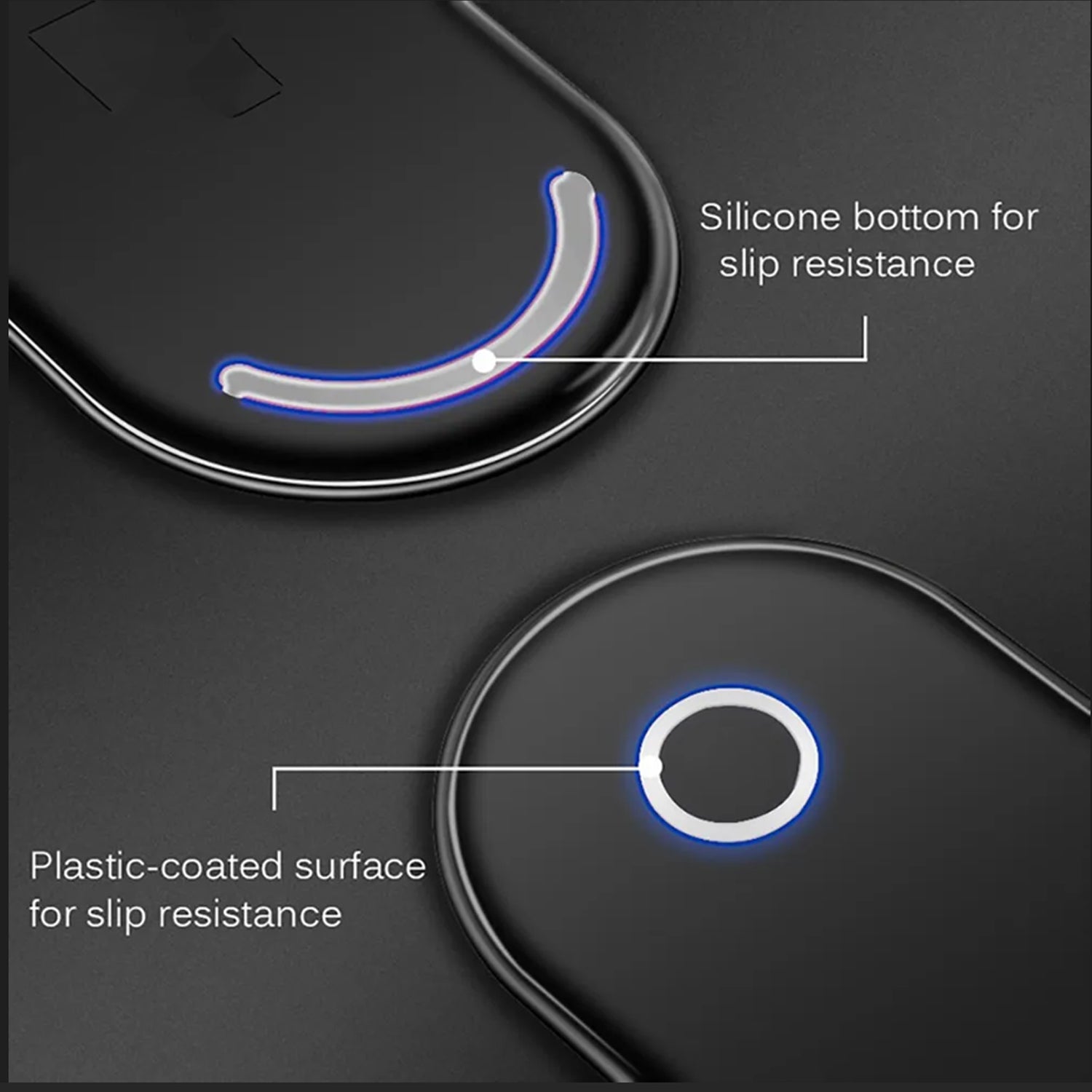 Budi 2 in 1 Wireless Charging Pad, Portable Dual Charging Station
