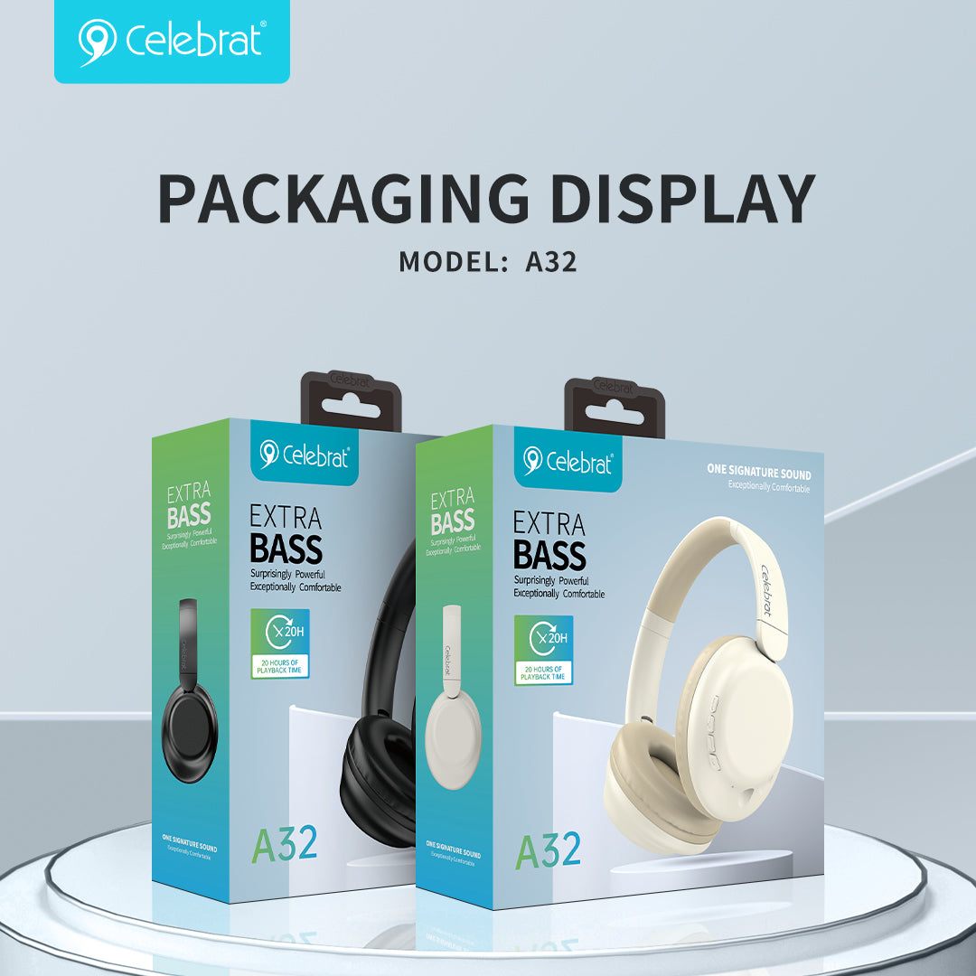 PhoneBits Smart High-Quality Wireless Bluetooth Heavy-Bass Foldable Over-Ear Headset